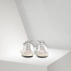 Women Super Star Sneakers In Leather With Openwork Star GCOWS590A5 Buy Goose Online-1959