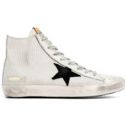 Francy Hi-Top Sneakers Grey Cotton Leather And Suede -0