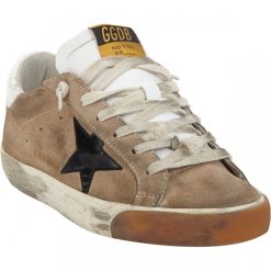 Superstar Sneakers Shoes Brown And Golden Black Star -1718