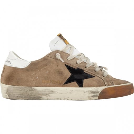 Superstar Sneakers Shoes Brown And Golden Black Star -0