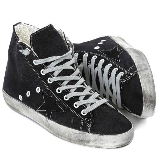 Francy Sneakers In Cotton Canvas and Suede Star Black Canvas Charlye Boots-1418