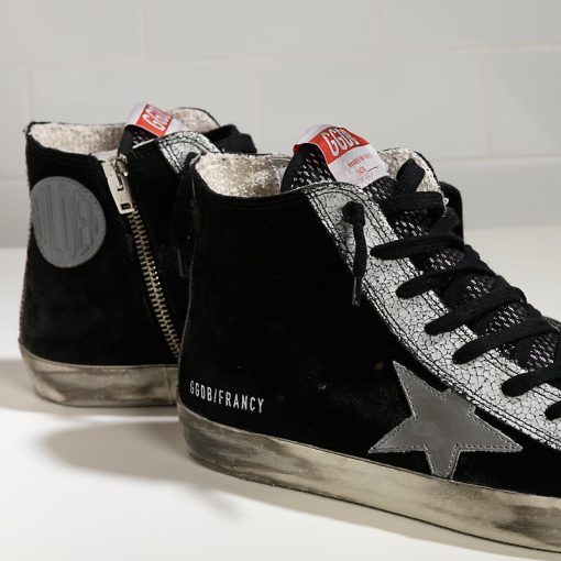 Super Star Sneakers In Leather With Openwork Star Leopard Sneakers-1675