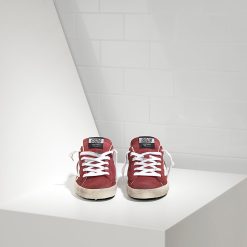 Super Star Sneakers In Suede and Leather Star Red Suede White Star Low Top Sneakers-2128