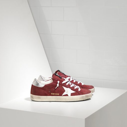 Super Star Sneakers In Suede and Leather Star Red Suede White Star Low Top Sneakers-0