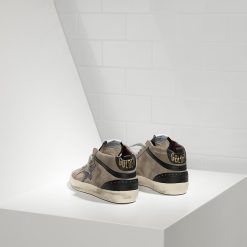 Mid Star Sneakers in Camoscio e Stella Glitter-1899