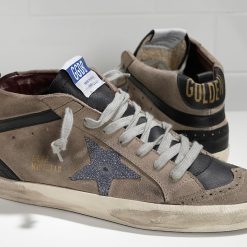 Mid Star Sneakers in Camoscio e Stella Glitter-1900