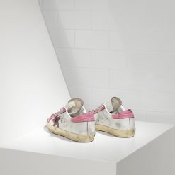 Sneakers Superstar In Pelle E Stella in Camoscio White Pink Star-1398