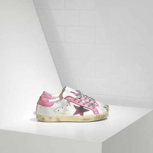 Sneakers Superstar In Pelle E Stella in Camoscio White Pink Star-0