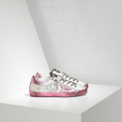 Superstar Sneakers In White Leather With Pink Leather Star -0