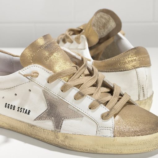 Super Star Sneakers In Leather With Suede Star Online Shop-2095