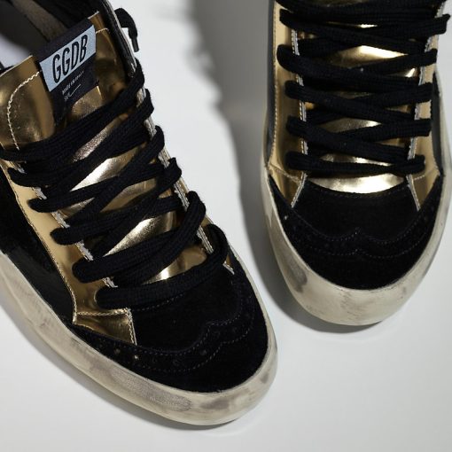 Deluxe Brand Records EDT Couples Shoes Black Gold Sneakers Men-1522