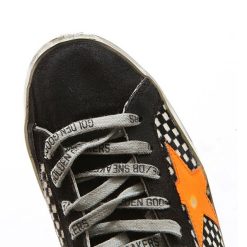 Men Superstar Sneakers Check-Horse with Orange Star Sneakers Superstar-1660