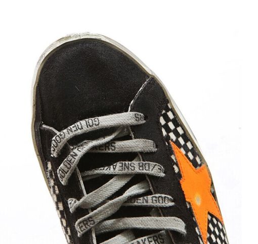 Men Superstar Sneakers Check-Horse with Orange Star Sneakers Superstar-1660