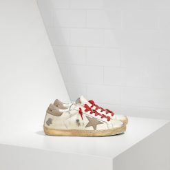 Super Star Sneakers In Leather With Suede Star Star Sneaker-0