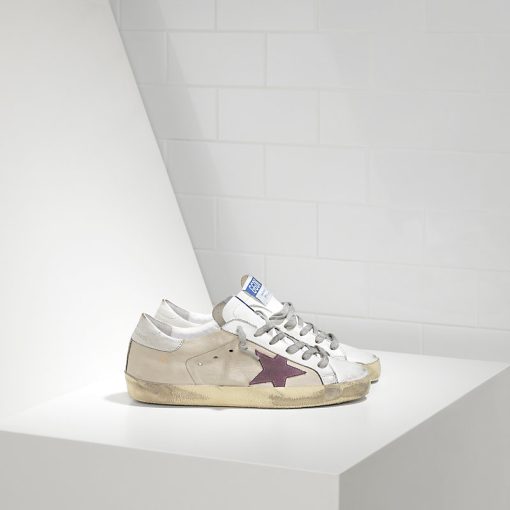 Super Star Sneakers In Leather With Suede Star Super Star-0