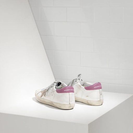 Superstar In Pelle E Stella In Camoscio White Dark Lilac-1802