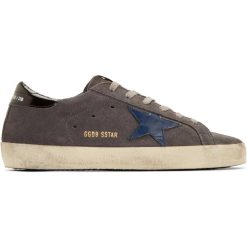 Sneaker Superstar In Camoscio E Stella IN Pelle Mid Grey Suede White Blue-0