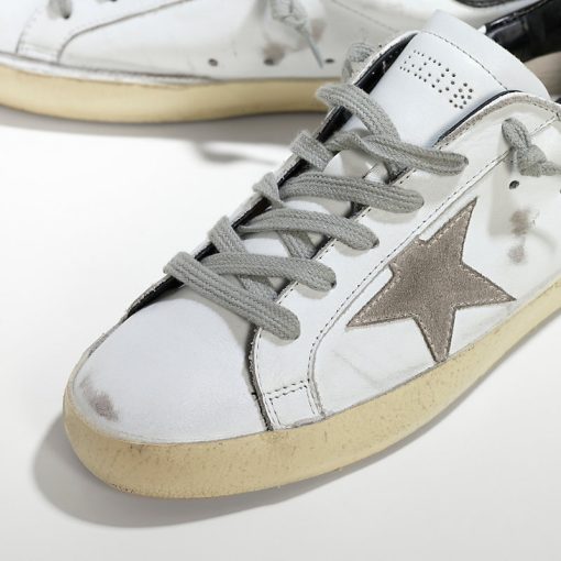 Super Star Sneakers In Leather With Suede Star Black-2231