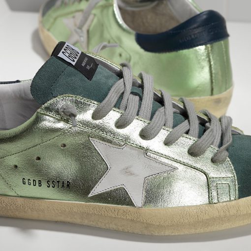 Super Star Sneakers In Leather With Leather Star Goose Sneakers-1593