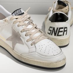 Ball Star Sneakers In Leather With Suede Star Mens Sneakers Sale-1378