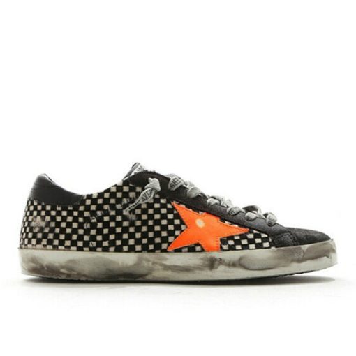 Women Superstar Sneakers Check-Horse with Orange Star Sale-0