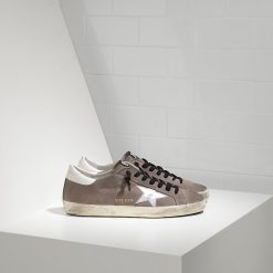 Sneakers Superstar IN CAMOSCIO E STELLA IN PELLE Mid Grey Suede White-0