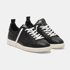 Sneakers Starter GCOMS631.A4 in pelle con stella stampata sul talloncino-5238