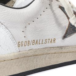 Ball Star Sneakers In Leather With Suede Star White/Black/Gray-2327