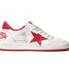 Ball Star Sneakers In Leather With Suede Star White/Red-0