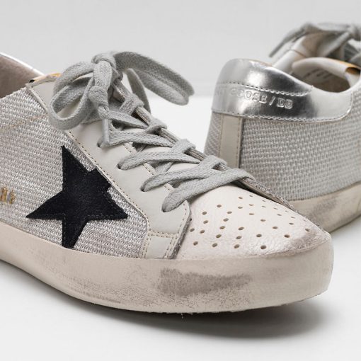 GGDB SUPERSTAR Sneakers G31WS590.C39 Upper In Technical Mesh With Lurex Suede Star Heel Tab In Laminated-3069