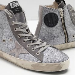 GGDB FRANCY Sneakers G30WS591.A45 Upper In Glitter-Coated Calf Leather With A Slightly Matte Effect Suede-2391