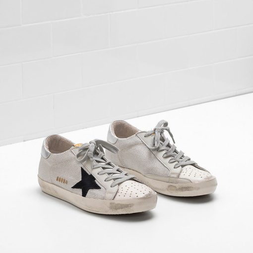 GGDB SUPERSTAR Sneakers G31WS590.C39 Upper In Technical Mesh With Lurex Suede Star Heel Tab In Laminated-2440