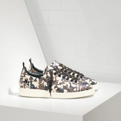 Starter Sneakers in Calf Leather Camouflage-0