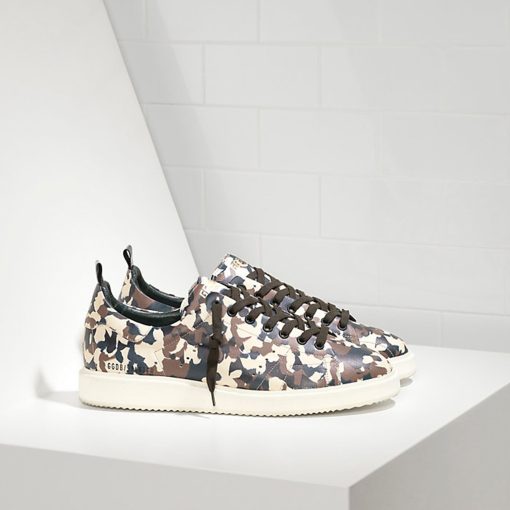 Starter Sneakers in Calf Leather Camouflage-0