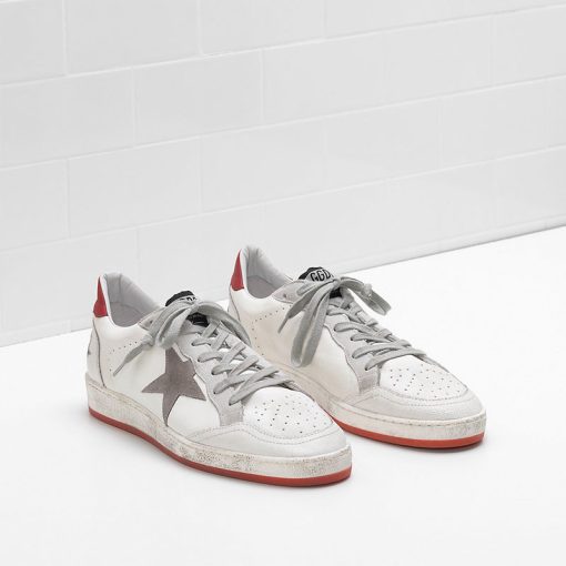 Ball Star Sneakers G32MS592.G5 Upper in calf leather Suede star toe in pierced cracklé leather-2706