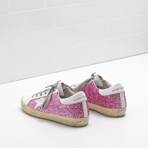 Superstar Sneakers Flag Ltd Upper In Glitter-Coated Fabric Heel Tab And Eyelets In Natural Calf Leat-2693