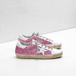 Superstar Sneakers Flag Ltd Upper In Glitter-Coated Fabric Heel Tab And Eyelets In Natural Calf Leat-0