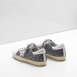 Superstar Sneakers Flag Ltd Upper In Glitter-Coated Fabric Heel Tab And Eyelets In Natural Calf Leat-2729