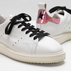 Starter Sneakers G30WS631 Upper in natural calf leather Heel tab in an iridescent material-2785