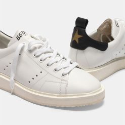 Sneakers Starter GCOWS631.G13 In Pelle Di Vitello White Black-5226