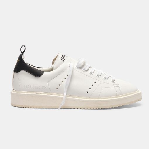 Sneakers Starter GCOWS631.G13 In Pelle Di Vitello White Black-0