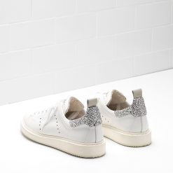 Starter Sneakers G30WS631.D6 Upper in natural calf leather Glittery heel tab in a contrasting colour-2832