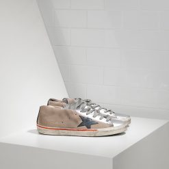 sneakers Francy in Camoscio e Stella in Pelle SKIN SILVER-2835