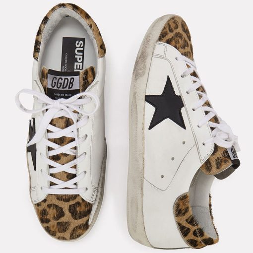 Sneakers Superstar Leopard Low-Top Sneakers with black star-2874