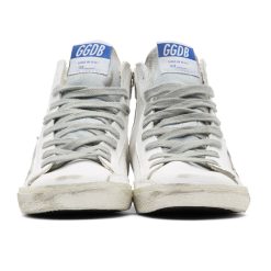 Francy Sneaker Leather Uppers White Sliver Star-3408