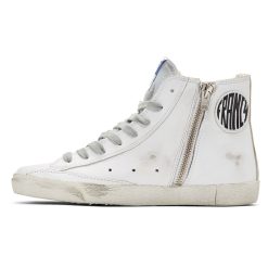 Francy Sneaker Leather Uppers White Sliver Star-3407