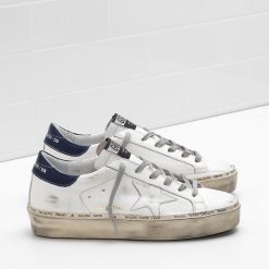 Goglen Goose HI STAR Sneakers G33WS945.A5 Upper and star in calfskin Slight vintage treatment Heel glossy leather-0