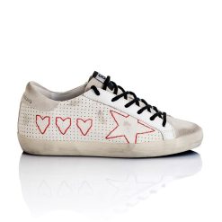 Superstar Sneakers 3 Red Heart with Red Star-2912