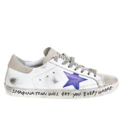 Superstar Sneakers G33MS590.H36 Upper in calf leather Openwork star Hand decorated with brushstroke effect-0