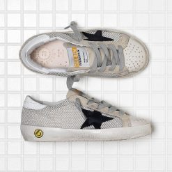 GGDB Superstar Sneakers GCOKS301.Q1 Upper In Technical Mesh With Lurex Suede Star Heel Tab In Laminated-0